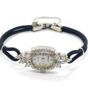 Vintage 14K White Gold Diamond Geneve Quartz Women's Watch